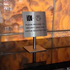 10 St James Reception Sign