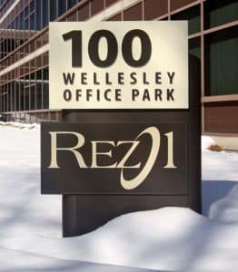 100 Wellesley Office Park Monument Sign