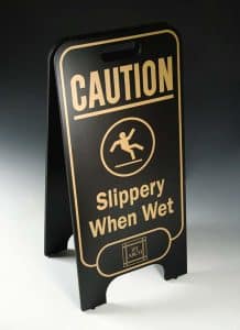 101 Arch Caution Slippery When Wet Sign