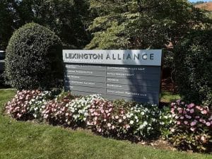 131 Hartwell Ave Monument Sign