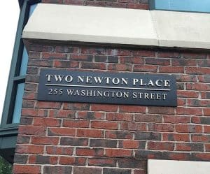 2 Newton Place Building Sign