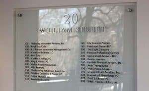 20 William Street Directory Sign