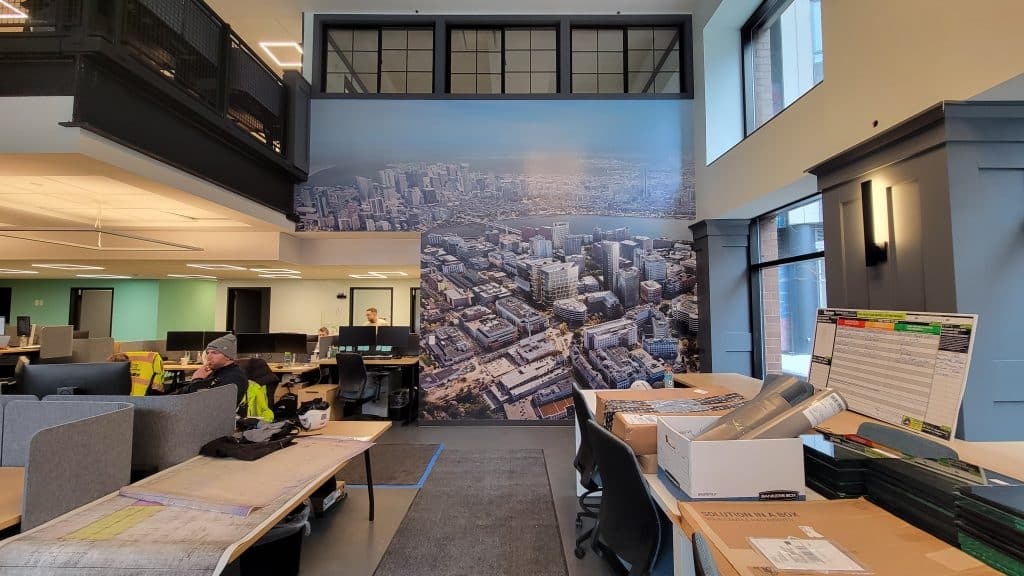 Expansive Wall Graphics of the Boston Skyline