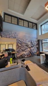 Boston Skyline with Wall Graphics