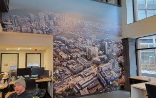 Boston Skyline with Wall Graphics