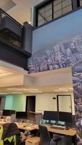 Close-up image of the Boston skyline