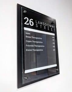 26 Lansdown Street Directory Sign