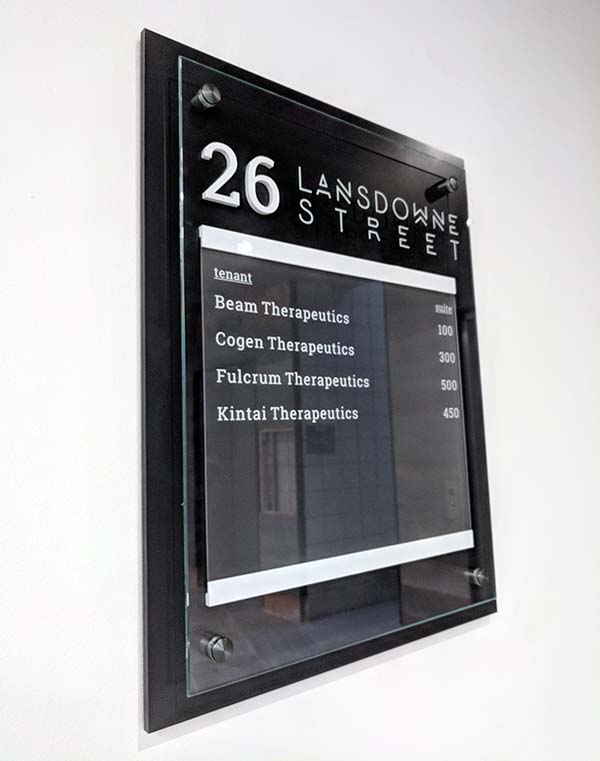 26 Lansdown Street Directory Sign