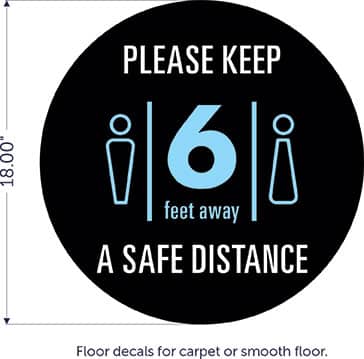 6-feet-away-floor-decal Keep 6 feet away
