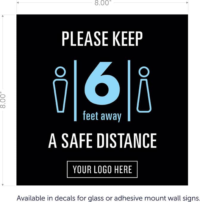 6 -feet-away Keep a Safe Distance