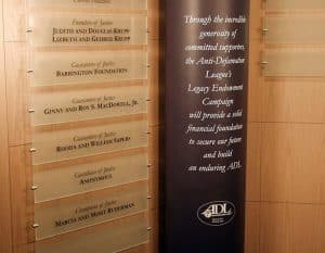 ADL Donor Wall Graphics Sign