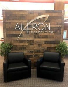 Aileron Therapeutics Reception Sign
