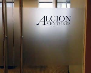 Alcion Ventures Privacy Glass Sign