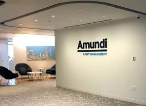 Amundi Asset Management Reception Sign