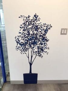 Blue Tree Wall Graphic