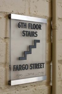 Boston Herald Stairwell and Exit Sign