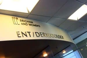 Brigham and Women's Hospital Reception Sign