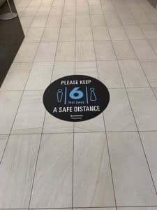 6 Feet Apart Vinyl Lettering