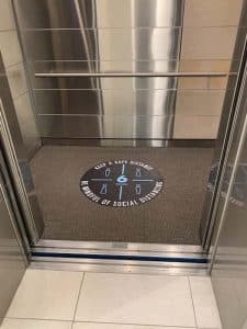 Keep 6 Feet Apart Elevator Floor Sign