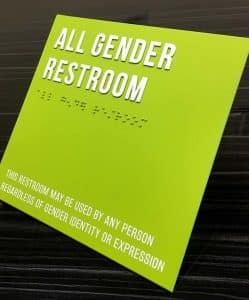 Cadwell All Gender Bathroom Sign