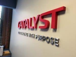 Catalyst Reception Sign