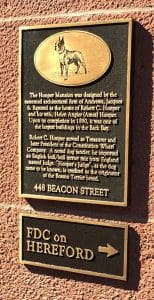 448 Beacon Street Plaque