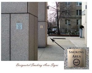 Designated Smoking Area Signs