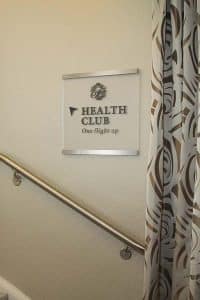 Fairmont Copley Health Club Directional Sign