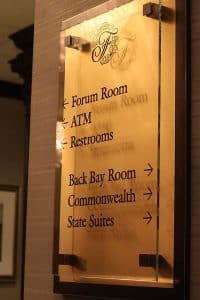 Fairmont Copley Hotel Directional Sign