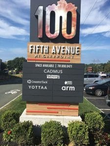 100 Fifth Ave Monument Sign