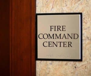 Fire Command Center Sign