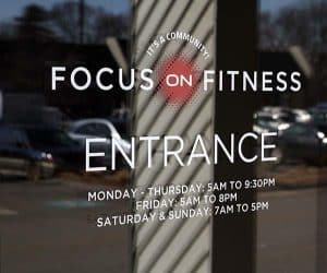 Focus on Fitness Vinyl Sign