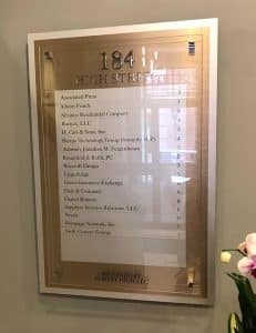 184 High Street Directory Sign