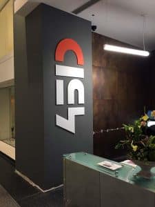 Fusion 451D Reception Sign