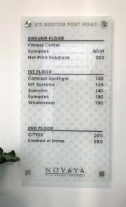 Novaya Directory Sign