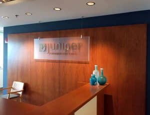 Juniper Pharmaceuticals Reception Sign