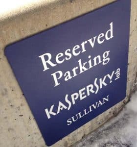 Kaspersky Lab Parking Sign