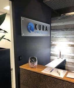 Kura Oncology Reception Sign