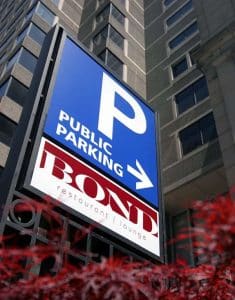 Langham Hotel Bond Parking Sign