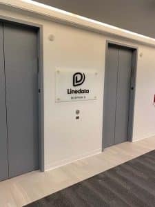 Linedata Reception Sign