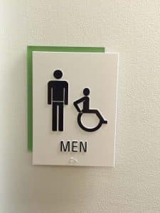 Green Men's Bathroom Sign
