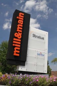 Mill and Main Monument Sign