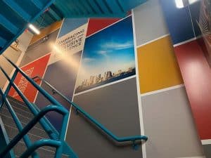 City and Text Wall Graphics