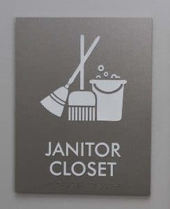 Janitor Closet Sign