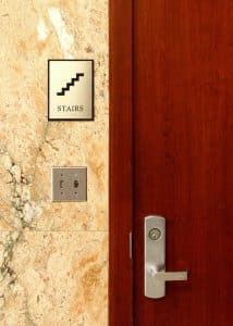 Office Park Stairwell Sign