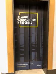 Elevator Door Cover Sign