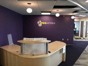 ProMetrika Reception Sign