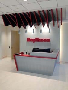 Raytheon Reception Sign