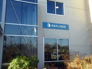 Repligen Building Sign