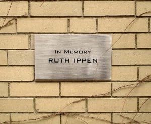 Ruth Ippen Memorial Plaque
